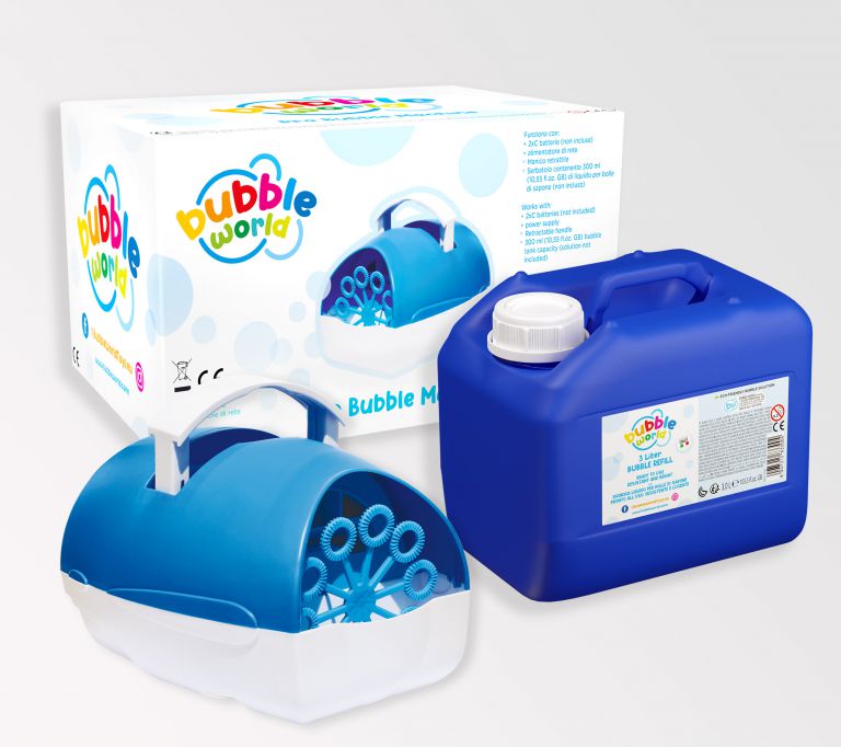 MACCHINA SPARABOLLE + RICARICA 3L BUBBLE WORLD Dulcop Bubble World